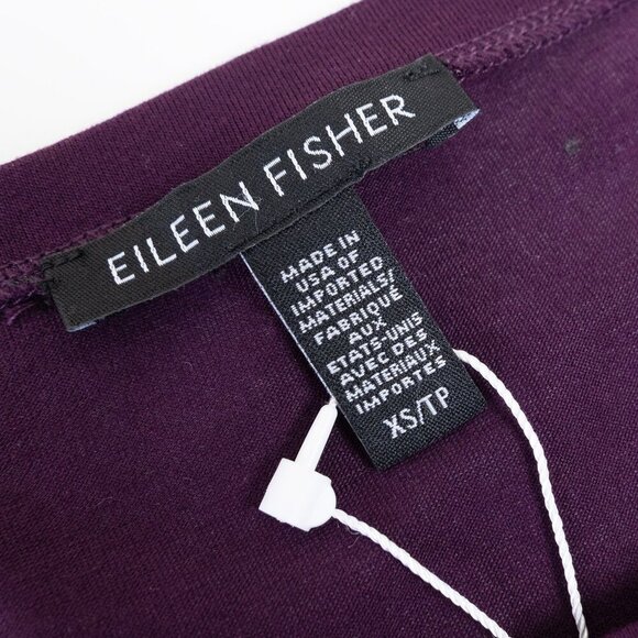Eileen Fisher Fine Jersey Boat Neck Top Blackberry Purple XS - Picture 4 of 11